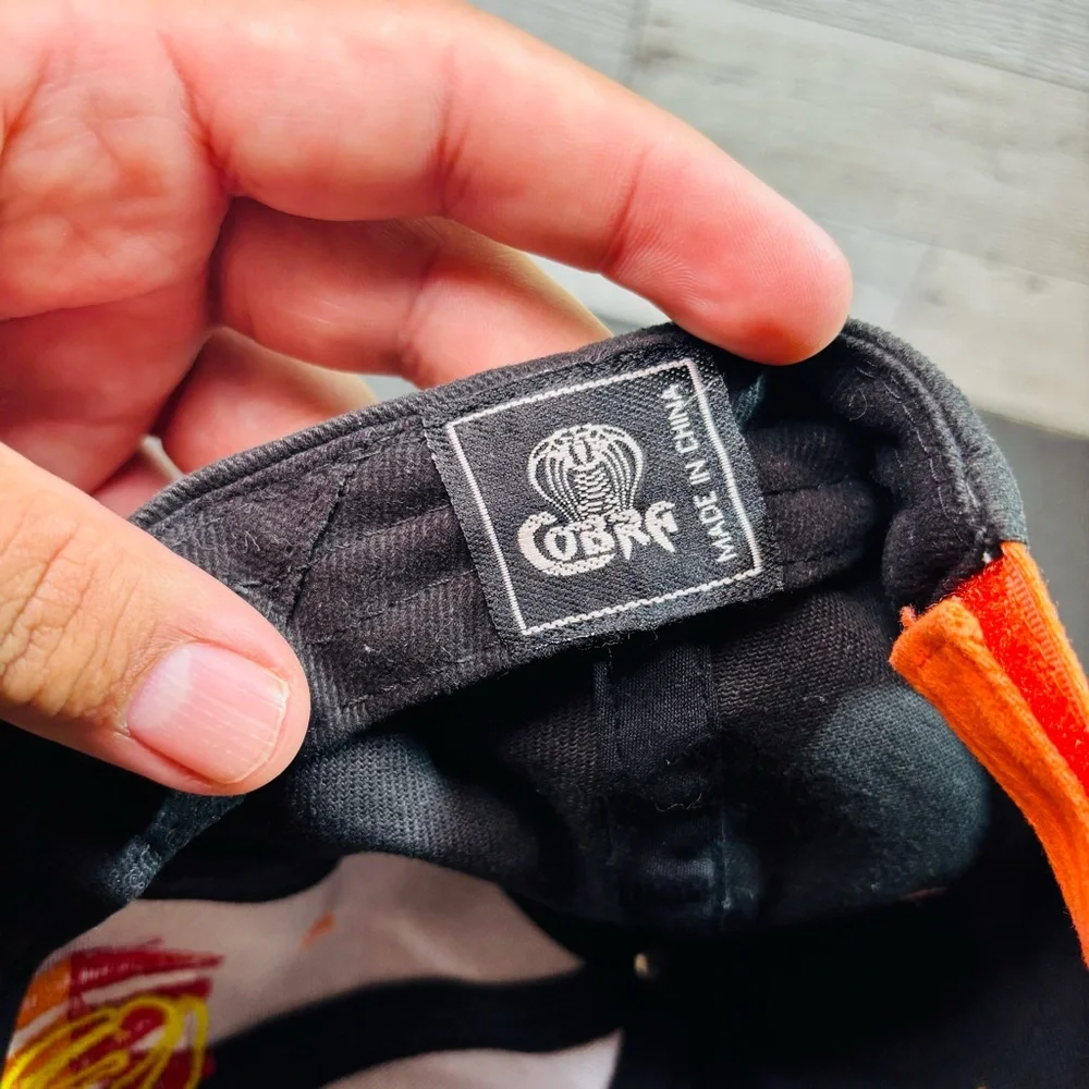 Cobra Retro Y2K Early 2000’s Embroidered Flames on Black Cap Dodge Hemi‎ Hat